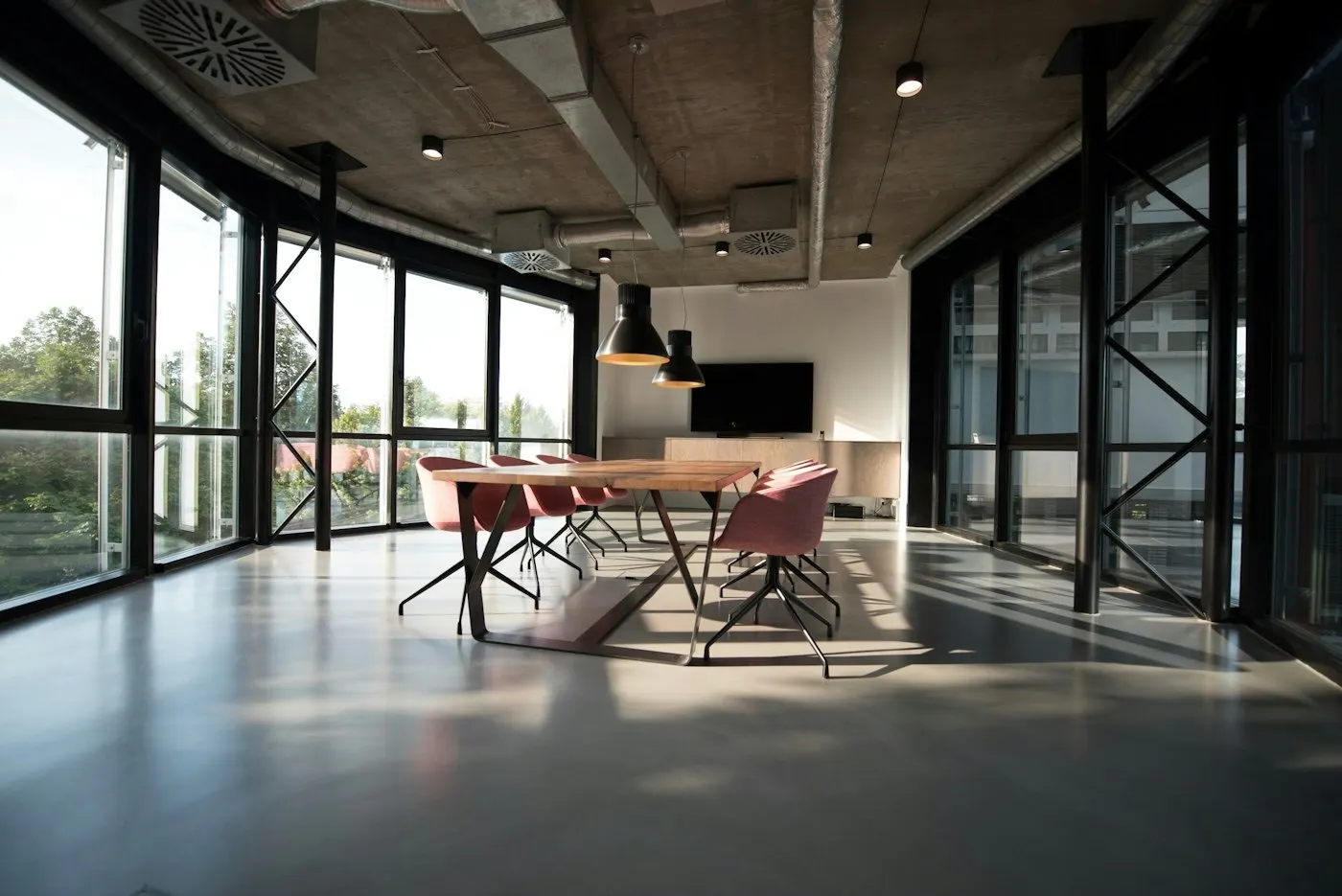 Salle de réunion vitrée